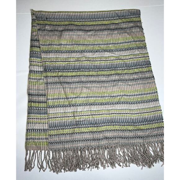 Free People Shawl Women’s One Size Multicolor Striped Knit Wrap Poncho Kimono - Picture 3 of 13